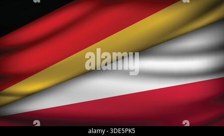 High Quality background with Two Flags of Germany and Poland Stock Vector