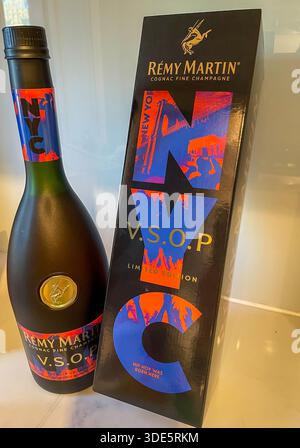 White Remy Remy Martin alcoholic drink with logo. French cognac fine champagne ...