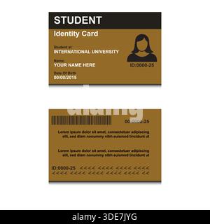 Student ID card Template Design Stock Vector