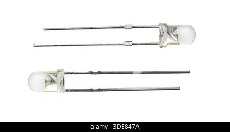 LED close-up, on a white isolated background Stock Photo