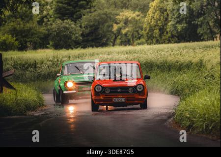 Historic race car in action during the FIA Historic Hill Climb ...