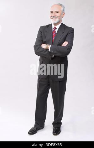 Elderly man executive full length portrait, USA Stock Photo
