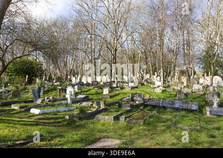 Historic Highgate Cemetery Graves. London, UK, 3 March 2024 Stock Photo