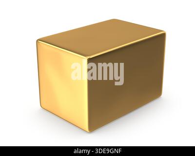 Shiny Golden Rectangular Block Stock Photo