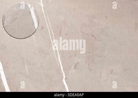 High-pressure laminate worktop featuring a beige marble design with elegant textures and subtle veining, ideal for modern kitchen aesthetics Stock Photo