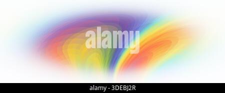 Pastel rainbow blurred background. Long banner, copy space Stock Photo