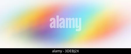 Rainbow pastel blurred background. Long banner, copy space Stock Photo