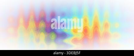 Pastel rainbow blurred background. Long banner, copy space Stock Photo