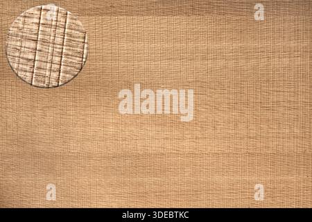 Natural wood background features a close-up view highlighting unique grain patterns and textures, creating a warm and inviting atmosphere Stock Photo