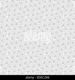 1970s daisy chamomile flowers. Beautiful floral seamless pattern. Hand drawn spring summer retro vintage illustration black and white background. Prin Stock Photo
