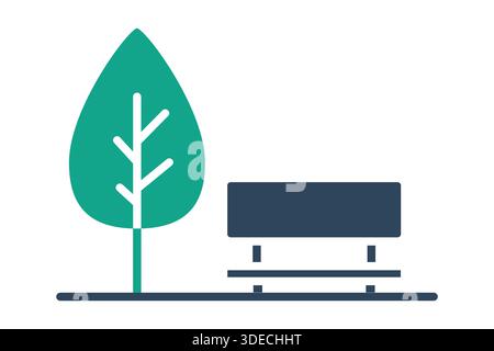 Park icon. solid icon style. benefit elements vector illustration Stock Vector