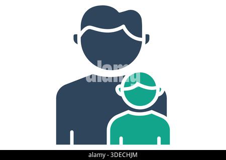 parental icon. solid icon style. icon related to retirement. benefit elements vector illustration Stock Vector
