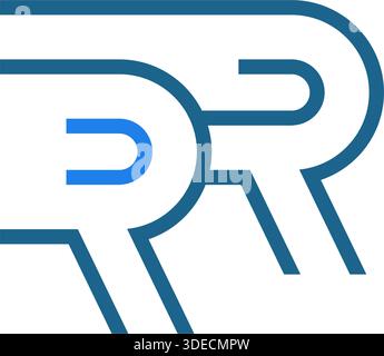 Letter R logo design illustration Stock Vector