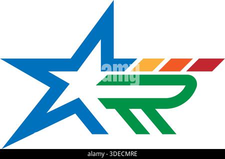 Letter R logo design illustration Stock Vector
