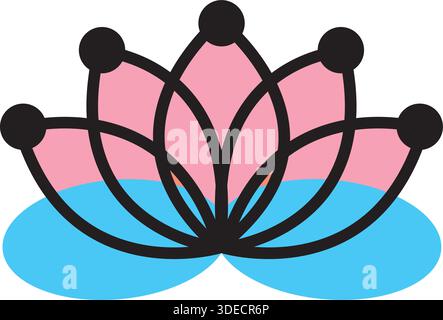 Lotus Flower Beauty Wellness Spiritual Logo Template Icon Vector Stock Vector