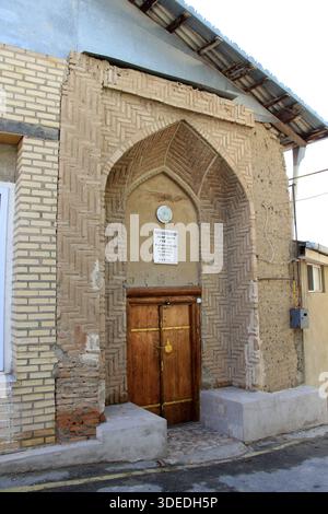 Dilber Mosque was built in the 18th century. A general view of the mosque and its entrance. Ordubad, Nakhchivan, Azerbaijan. Stock Photo