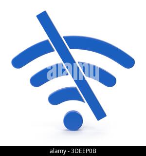 No wifi connection wireless internet disconnected symbol Stock Photo