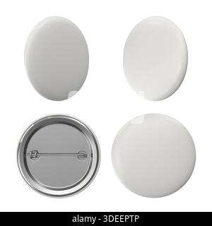 Blank button badges - mockup Stock Photo