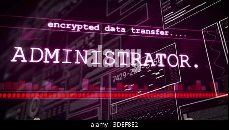 Displaying large centered ADMINISTRATOR Stock Photo