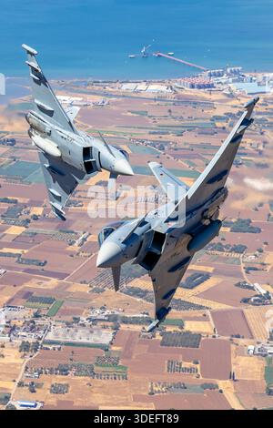 Banking formation of German Air Force Eurofighter EF-2000 Typhoon S ...