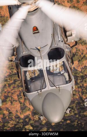 Air-to-air image of an Italian Air Force AgustaWestland HH-139A (AW ...