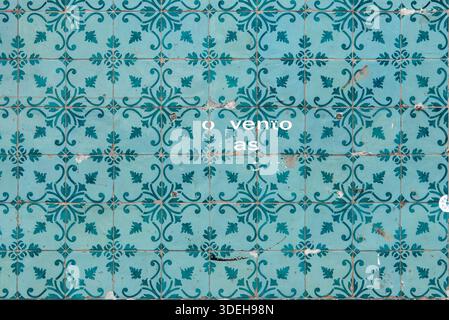 Traditional ornate portuguese decorative tiles azulejos Stock Photo