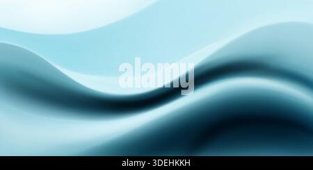 Soft, flowing wavy shapes in various shades of blue, creating a calming atmosphere with smooth transitions and subtle gradient effects. Stock Vector