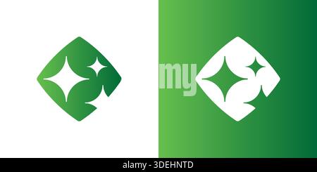 AI logo icon for artificial intelligence idea. Vector badge with star detail and futuristic circle shape. Creative gradient design for chatbot software business apps UX signs and modern tech brands. Stock Vector