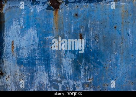 blue distressed metal industrial background abstract Stock Photo