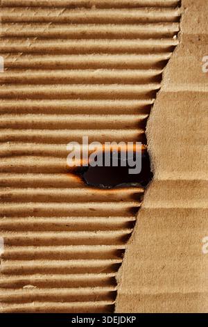 burnt paper cardboard Stock Photo