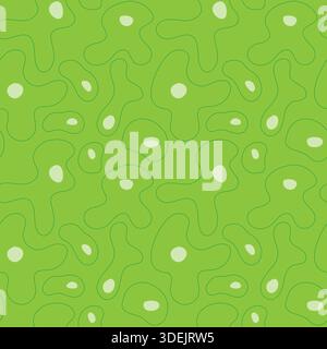 Fresh green background, amorphous cell pattern. Stylized plant cells. Macro texture. Vegetarian wallpaper template. Seed illustrations for agro, eco, Stock Vector