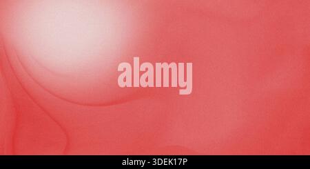 Soft ethereal red background featuring elegant fabric-like curves and vintage grainy texture and light glowing. Perfect for sophisticated minimalist d Stock Photo