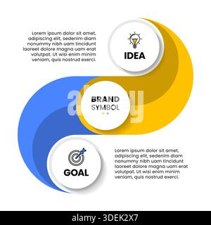 Infographic template with icons and 2 options or steps. Can be used for workflow layout, diagram, banner, webdesign. Vector illustration Stock Vector