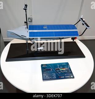 View of Seasats, Lightfish, autonomous vessel, designed for  gathering vast ocean intelligence without the cost or complexity of a crewed expedition Stock Photo