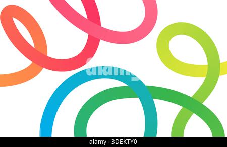 Abstract rainbow gradient lines background. Wavy Colorful shapes, vibrant dynamic ribbons. Vector design Stock Vector