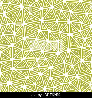 Mosaic background. Medium triangles size. Multiple repeated inner triangles. Solid Color style. Repeatable pattern. Artistic vector tiles. Stock Vector
