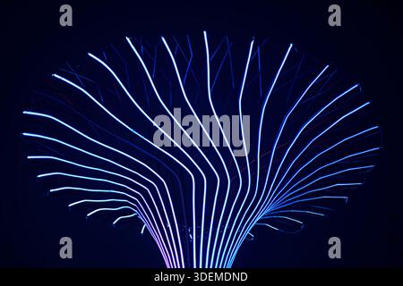 This vibrant neon lighting glow abstract background Stock Photo