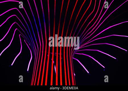 This vibrant neon lighting glow abstract background Stock Photo