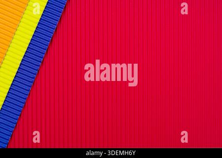 Abstract corrugated paper background. Rough decorative paper texture. Stock Photo