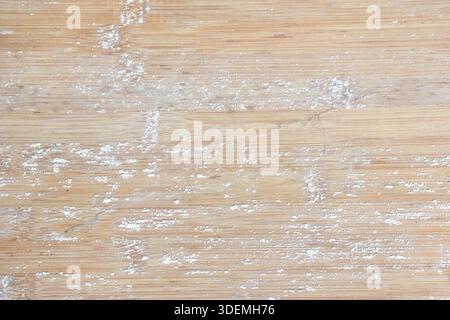 white fangus grown on old moist wooden cutting board backgrounds and textured Stock Photo