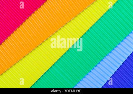 Abstract corrugated paper background. Rough decorative paper texture. Stock Photo