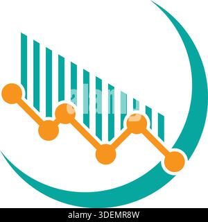 Graph Line Growth Logo Design Business Analytics Template Vector Stock Vector