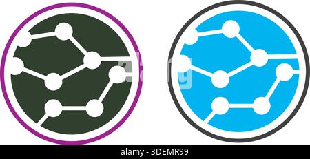 Data Connection Technology Logo Free Vector Stock Vector