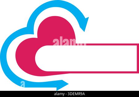 Cloud Connection Arrow Logo Design Technology Network Template Vector Stock Vector