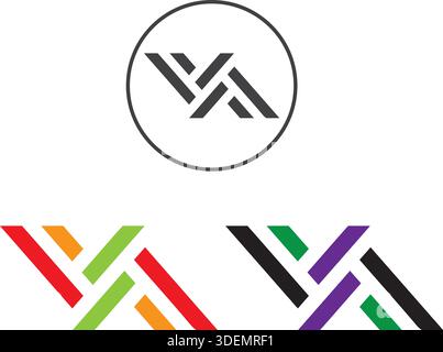 circle shape Logo Stock modern minimalist logo design Stock Vector