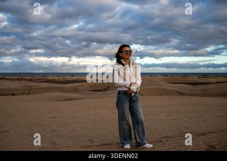 Maspalomas Dunes in Gran Canaria Stock Photo