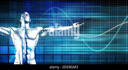 Future Innovation Network Empowering Digital Human Technology Stock Photo