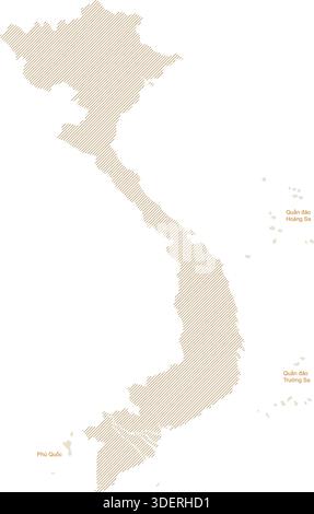 Vietnam Map Vector Illustration Design Stock Vector