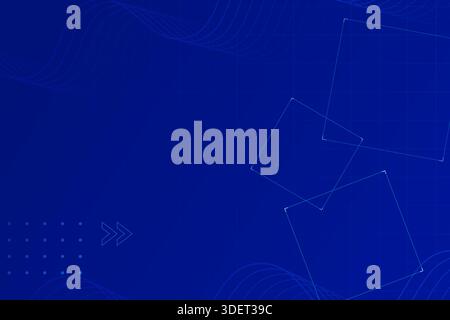Abstract blue modern digital technology background with geometric shapes and lines. Stock Vector
