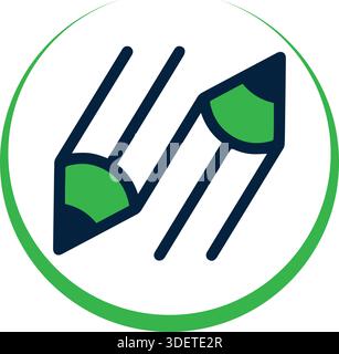 Color pencils Vector Icon Design Free Vector Stock Vector